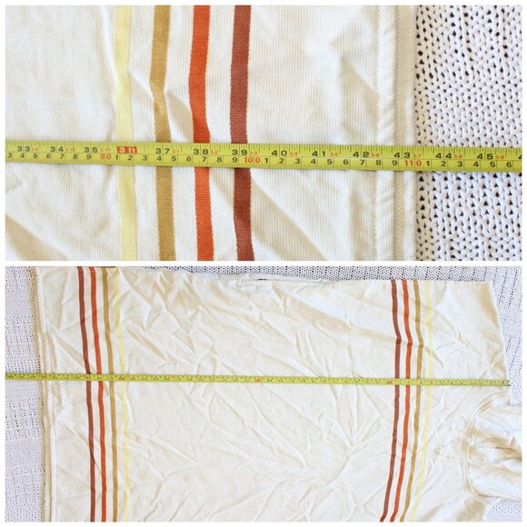 Sand Cloud Border Classic Stripe Poncho unisex One size Hoodie & Pockets Cotton - Picture 3 of 11